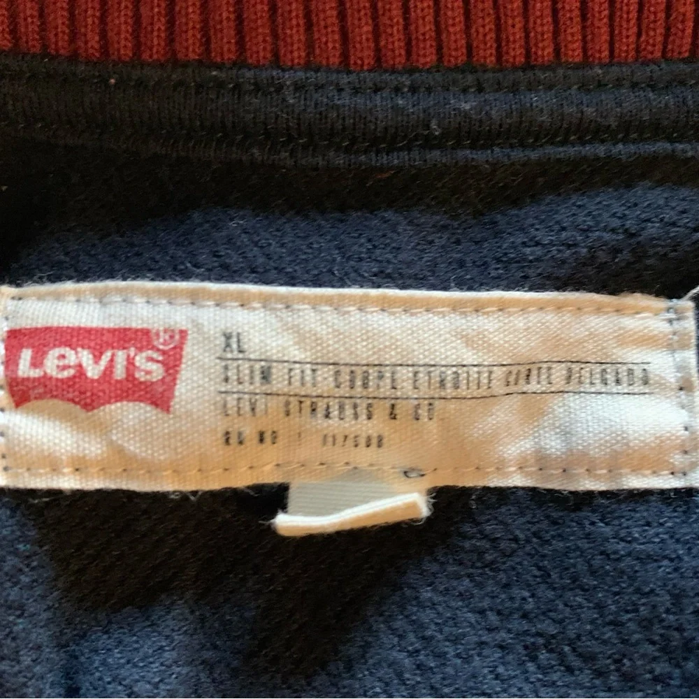 Levi’s Mens Blue & Burgundy Varsity Style Slim Fit Jacket Size XL